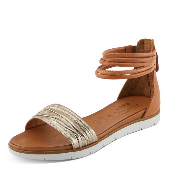 Spring Step Womens Mexa Leather Sandals Gold Size 9 - Picture 1 of 1